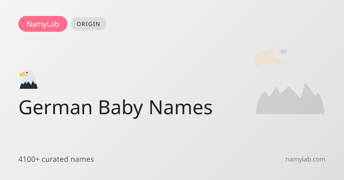 4100+ German Baby Names | NamyLab