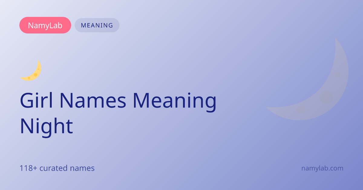 118+ Girl Names Meaning Night | NamyLab