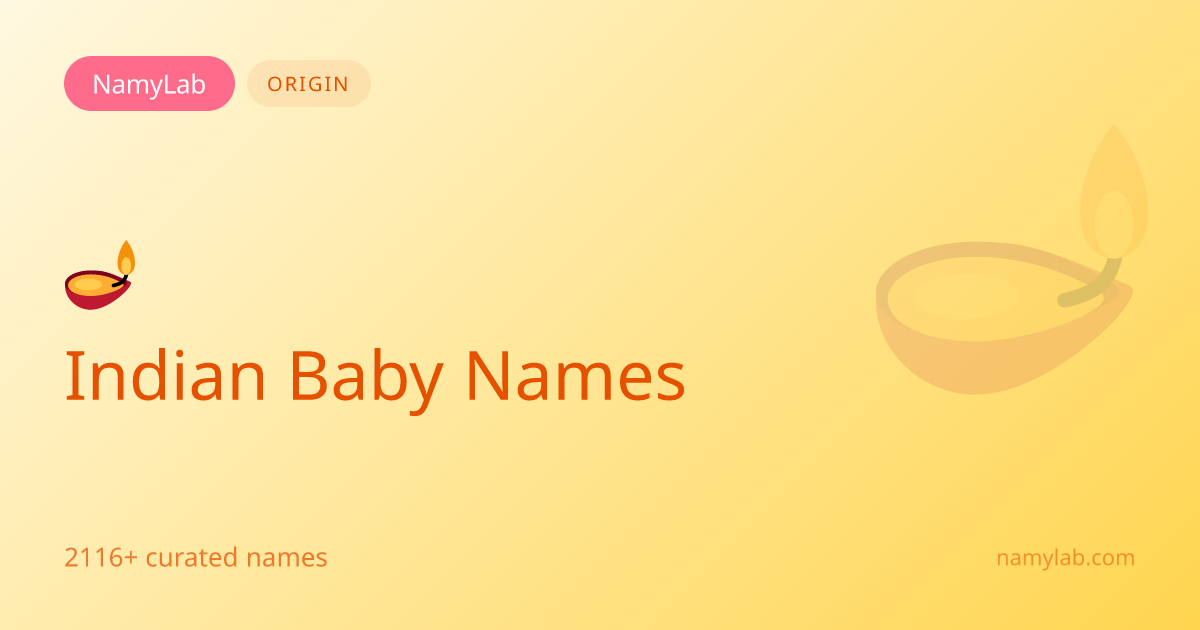 2116+ Indian Baby Names | NamyLab
