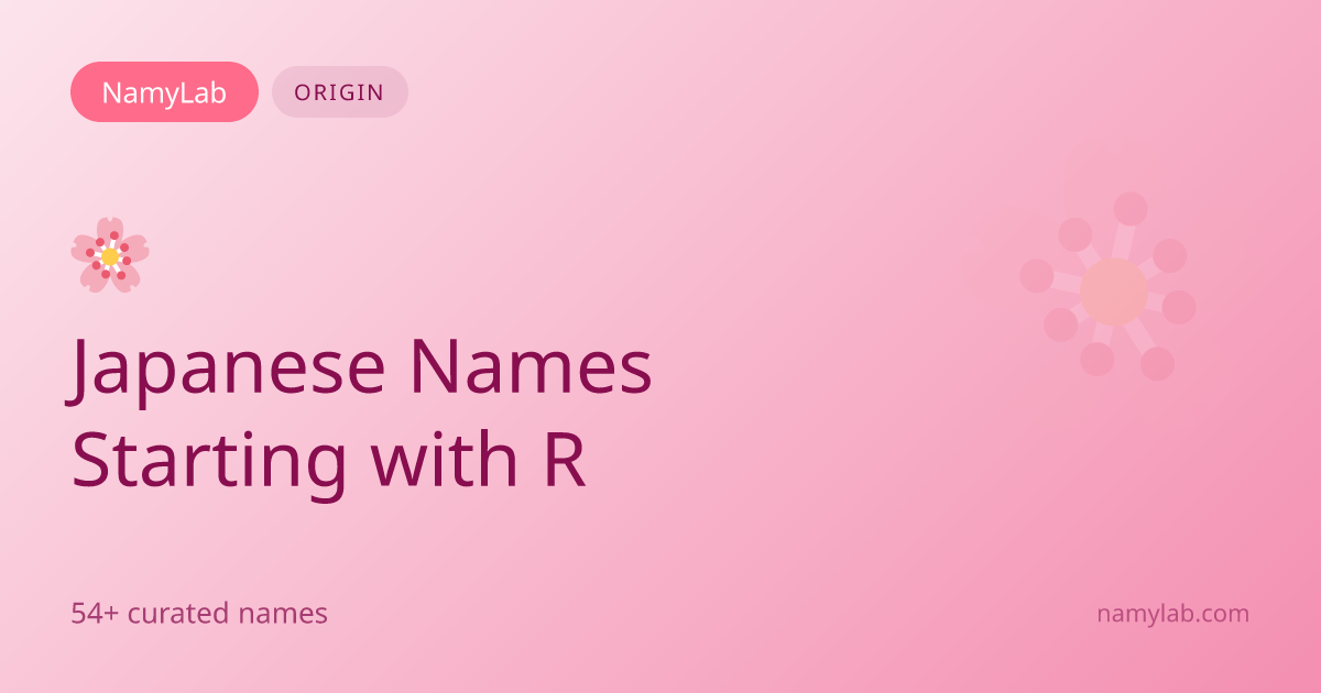 54+ Japanese Names Starting with R | NamyLab