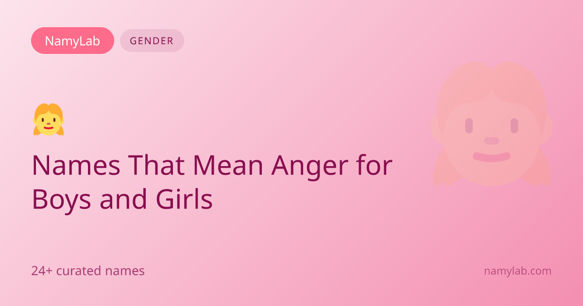 24+ Names That Mean Anger for Boys and Girls | NamyLab