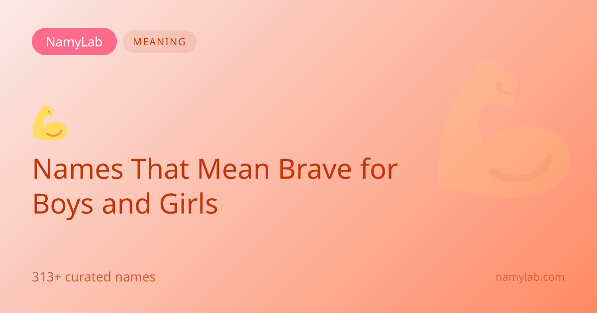 313+ Names That Mean Brave for Boys and Girls | NamyLab
