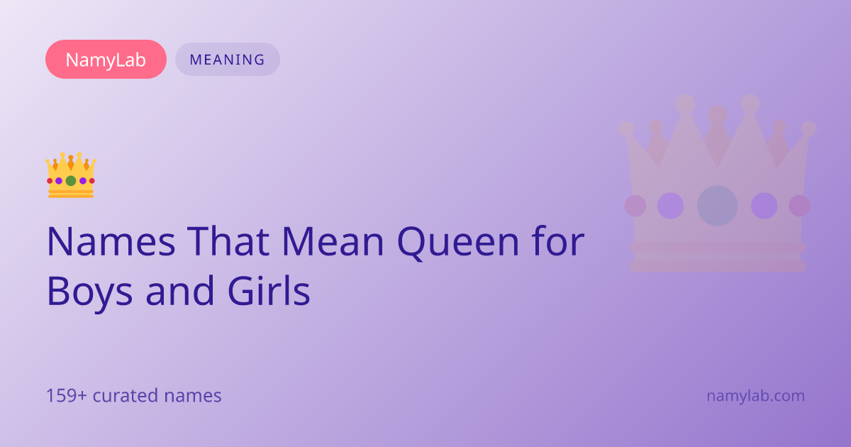 159+ Names That Mean Queen for Boys and Girls | NamyLab