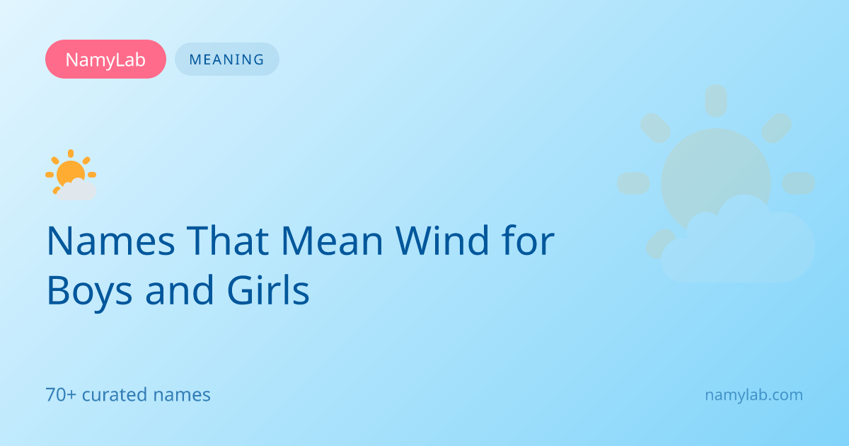 70+ Names That Mean Wind for Boys and Girls | NamyLab