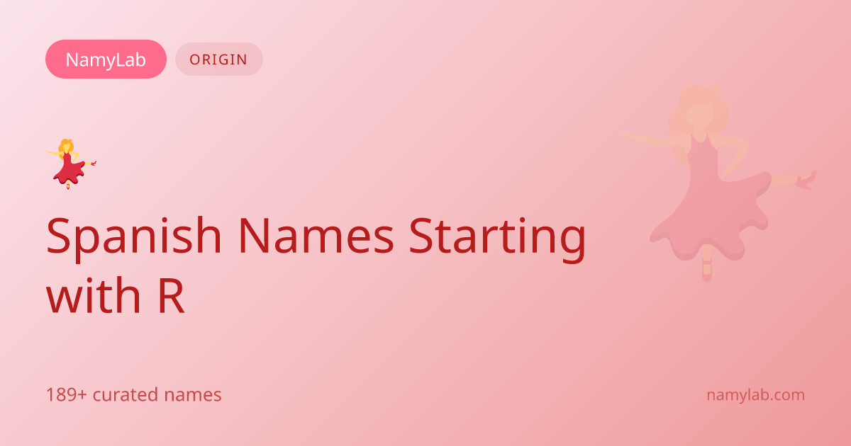 189+ Spanish Names Starting with R | NamyLab